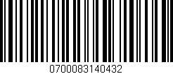Código de barras (EAN, GTIN, SKU, ISBN): '0700083140432'