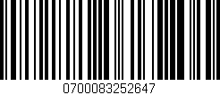 Código de barras (EAN, GTIN, SKU, ISBN): '0700083252647'