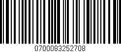 Código de barras (EAN, GTIN, SKU, ISBN): '0700083252708'