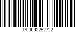 Código de barras (EAN, GTIN, SKU, ISBN): '0700083252722'