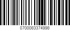 Código de barras (EAN, GTIN, SKU, ISBN): '0700083374998'