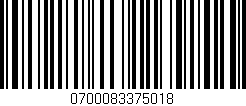 Código de barras (EAN, GTIN, SKU, ISBN): '0700083375018'