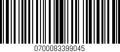 Código de barras (EAN, GTIN, SKU, ISBN): '0700083399045'