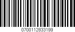 Código de barras (EAN, GTIN, SKU, ISBN): '0700112833199'