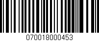 Código de barras (EAN, GTIN, SKU, ISBN): '070018000453'