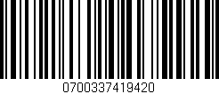 Código de barras (EAN, GTIN, SKU, ISBN): '0700337419420'