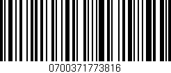 Código de barras (EAN, GTIN, SKU, ISBN): '0700371773816'