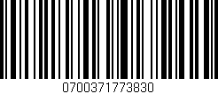 Código de barras (EAN, GTIN, SKU, ISBN): '0700371773830'