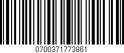 Código de barras (EAN, GTIN, SKU, ISBN): '0700371773861'
