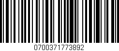 Código de barras (EAN, GTIN, SKU, ISBN): '0700371773892'