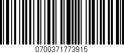 Código de barras (EAN, GTIN, SKU, ISBN): '0700371773915'