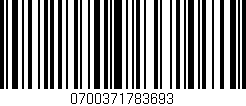 Código de barras (EAN, GTIN, SKU, ISBN): '0700371783693'