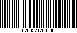 Código de barras (EAN, GTIN, SKU, ISBN): '0700371783709'