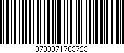 Código de barras (EAN, GTIN, SKU, ISBN): '0700371783723'