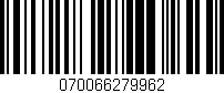 Código de barras (EAN, GTIN, SKU, ISBN): '070066279962'