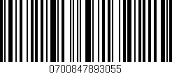 Código de barras (EAN, GTIN, SKU, ISBN): '0700847893055'