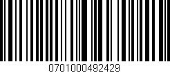 Código de barras (EAN, GTIN, SKU, ISBN): '0701000492429'