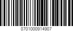 Código de barras (EAN, GTIN, SKU, ISBN): '0701000914907'