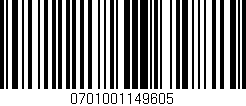 Código de barras (EAN, GTIN, SKU, ISBN): '0701001149605'