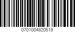 Código de barras (EAN, GTIN, SKU, ISBN): '0701004820518'