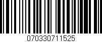 Código de barras (EAN, GTIN, SKU, ISBN): '070330711525'