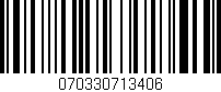 Código de barras (EAN, GTIN, SKU, ISBN): '070330713406'