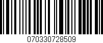 Código de barras (EAN, GTIN, SKU, ISBN): '070330728509'