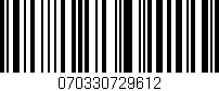 Código de barras (EAN, GTIN, SKU, ISBN): '070330729612'