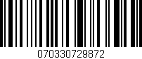 Código de barras (EAN, GTIN, SKU, ISBN): '070330729872'