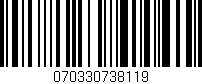 Código de barras (EAN, GTIN, SKU, ISBN): '070330738119'