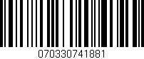 Código de barras (EAN, GTIN, SKU, ISBN): '070330741881'