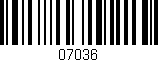 Código de barras (EAN, GTIN, SKU, ISBN): '07036'