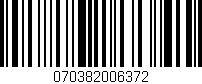 Código de barras (EAN, GTIN, SKU, ISBN): '070382006372'
