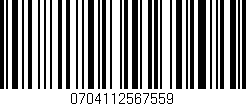 Código de barras (EAN, GTIN, SKU, ISBN): '0704112567559'