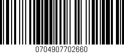 Código de barras (EAN, GTIN, SKU, ISBN): '0704907702660'