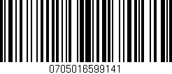 Código de barras (EAN, GTIN, SKU, ISBN): '0705016599141'