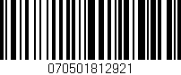 Código de barras (EAN, GTIN, SKU, ISBN): '070501812921'