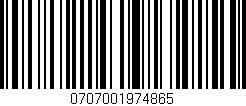Código de barras (EAN, GTIN, SKU, ISBN): '0707001974865'
