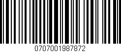 Código de barras (EAN, GTIN, SKU, ISBN): '0707001987872'