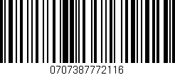 Código de barras (EAN, GTIN, SKU, ISBN): '0707387772116'