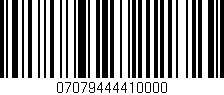 Código de barras (EAN, GTIN, SKU, ISBN): '07079444410000'