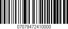 Código de barras (EAN, GTIN, SKU, ISBN): '07079472410000'