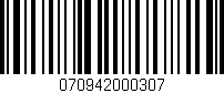 Código de barras (EAN, GTIN, SKU, ISBN): '070942000307'