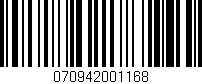 Código de barras (EAN, GTIN, SKU, ISBN): '070942001168'