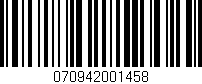 Código de barras (EAN, GTIN, SKU, ISBN): '070942001458'