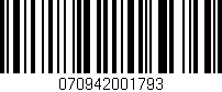 Código de barras (EAN, GTIN, SKU, ISBN): '070942001793'