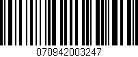 Código de barras (EAN, GTIN, SKU, ISBN): '070942003247'