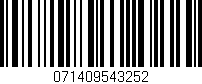 Código de barras (EAN, GTIN, SKU, ISBN): '071409543252'