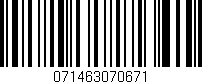Código de barras (EAN, GTIN, SKU, ISBN): '071463070671'