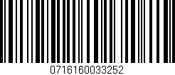 Código de barras (EAN, GTIN, SKU, ISBN): '0716160033252'